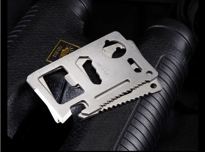 Multi Tool Stainless Steel Credit Camping Pocket  Card Knife