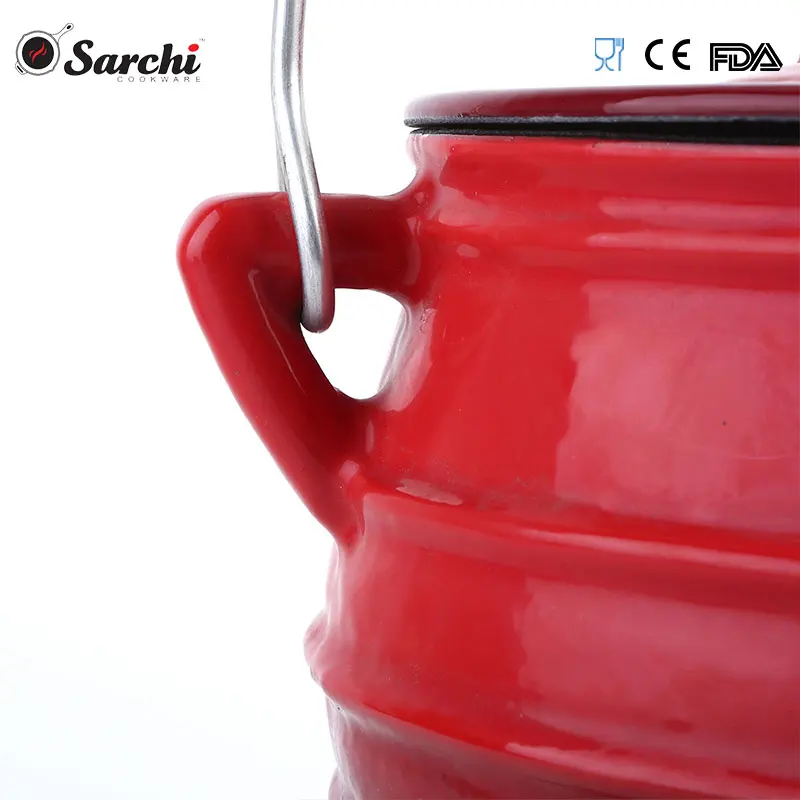 Pre-seasoned cast iron dutch oven for campfire cast iron cauldron