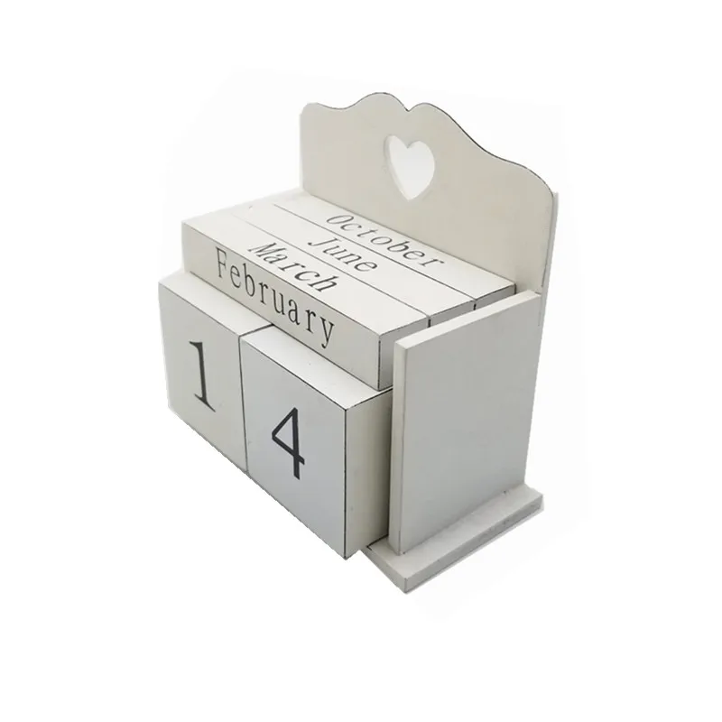 
Month Date Display Home Office Wooden Calendar Decoration Luxury Wooden Perpetual Calendar 