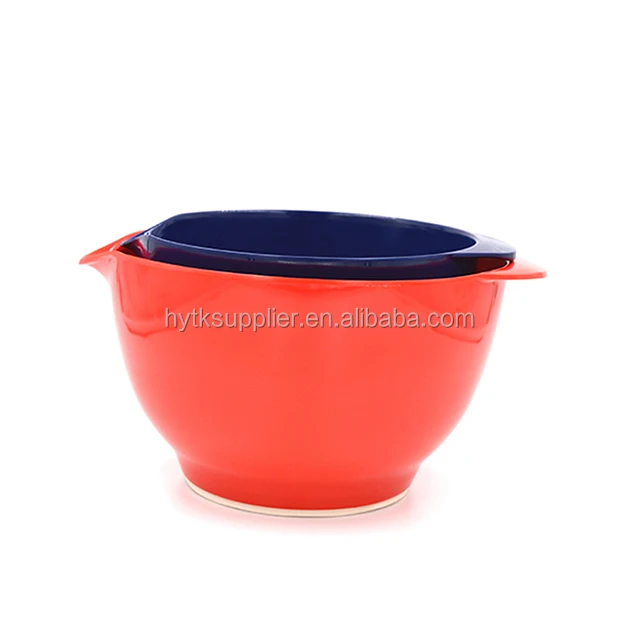 Customized Cheap Plastic Melamine Kitchen Gadgets Mixing Bowls With Handle