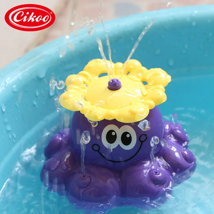 Eco friendly Cikoo 2019 New Products Baby Bath Water Toys Electric Spray Octopus Toy