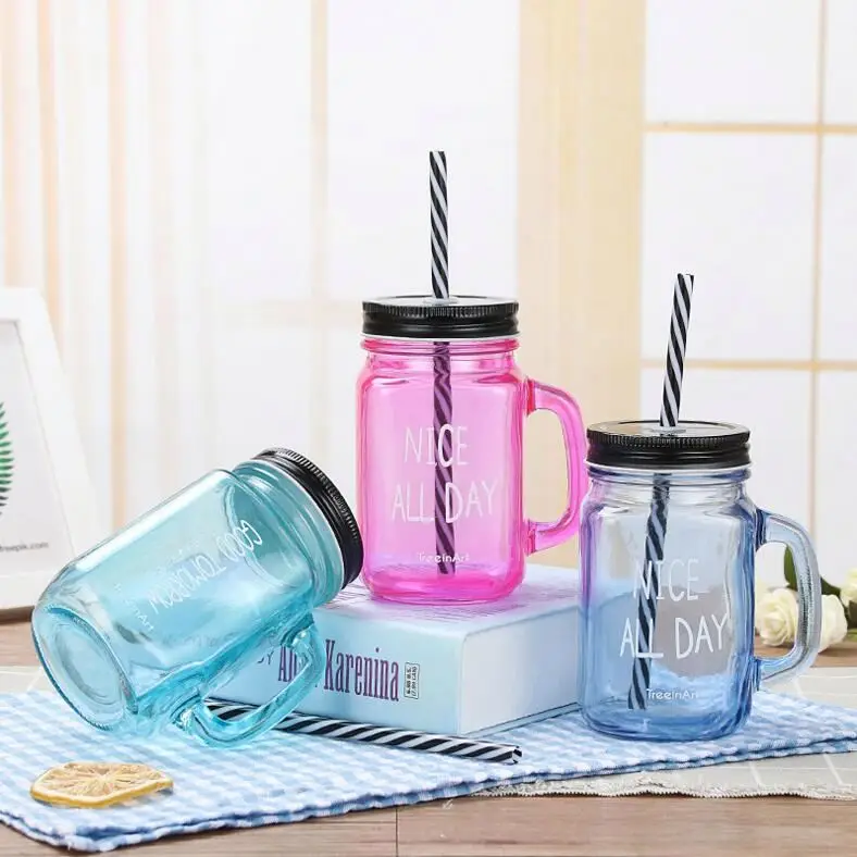 12oz to 20oz Single Wall Wholesale Plastic Mason Jar for Hot Drinks with Aluminium Lid