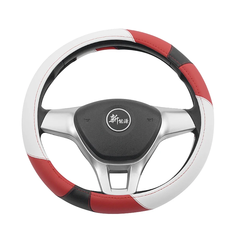 precio de fábrica de cuero de la cubierta de la rueda del volante del Mejor venta de accesorios de auto decoración