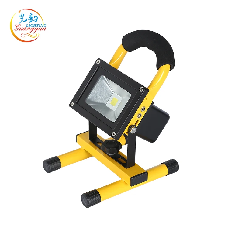 High Quality 10w Battery Operated Led Light Outdoor Rechargeable Portable Led Flood Light