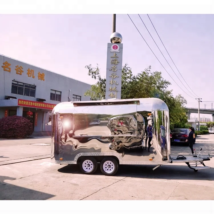 CE approved gas and electric fast food trailer french fries food truck / fry ice cream roll car multifunctional crepe food truck