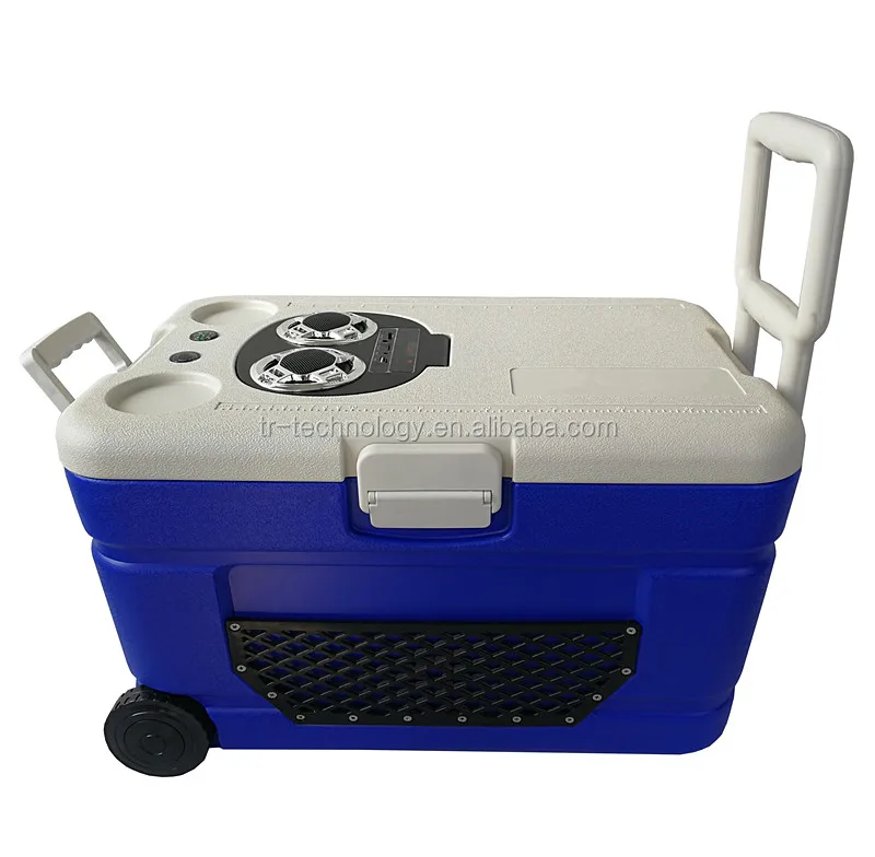 60 liter Travel Waterproof Car Outdoor Storage Ice Cooler Box Portable Cooler Box with Speakers