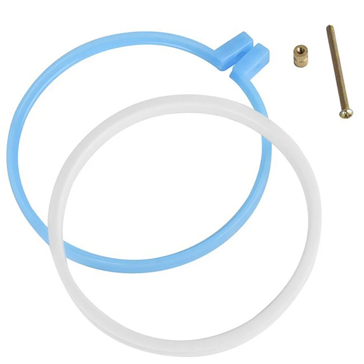 Hot Sale 5Sizes Colorful Plastic Cycle Cross Stitch Embroidery Hoops And Frames