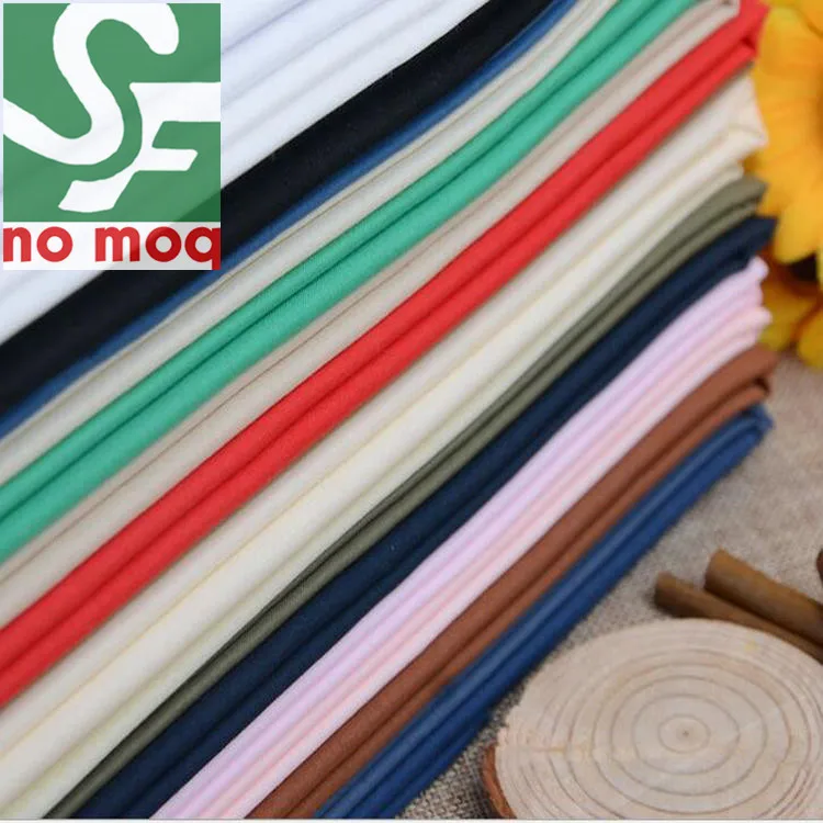 
T/C Woven Plain Shirting Fabric 65 Polyester 35 Cotton Twill Cloth Fabric 