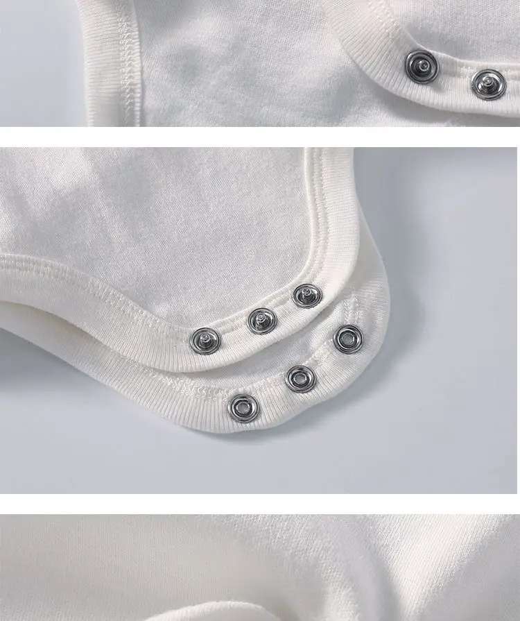 Cheap wholesale white plain baby bodysuit organic cotton newborn infant simple romper
