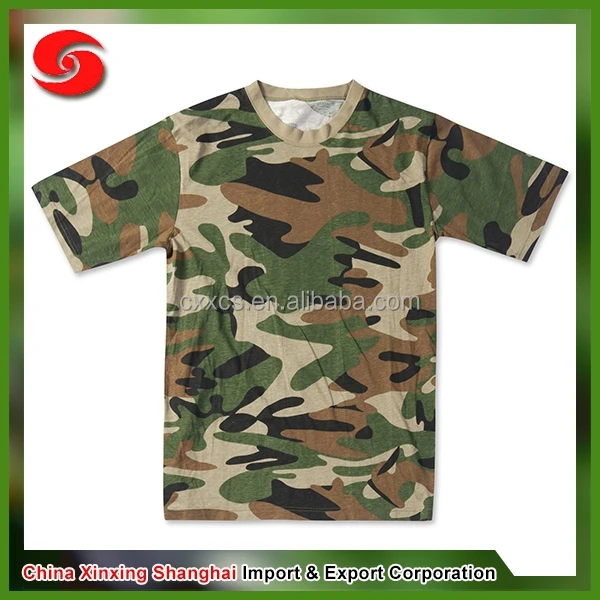 OEM Экологически чистая Военная камуфляжная армейская футболка