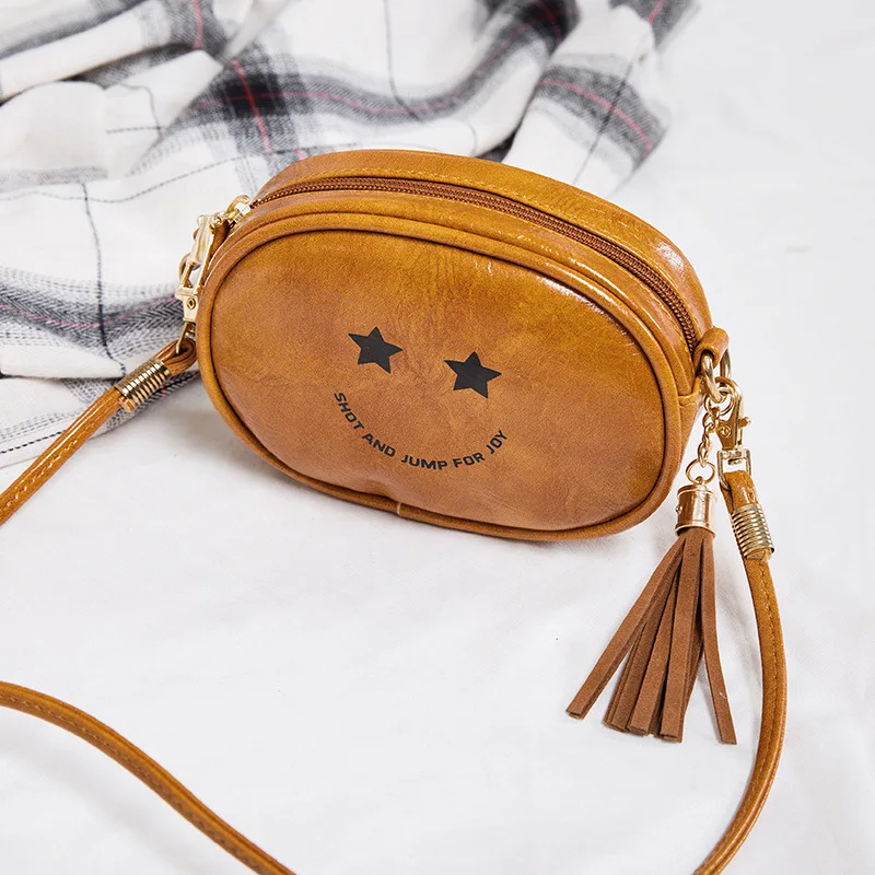 Funnuy Retro Kid Crossbody Bag Smail Face Coin Purse Baby Bag