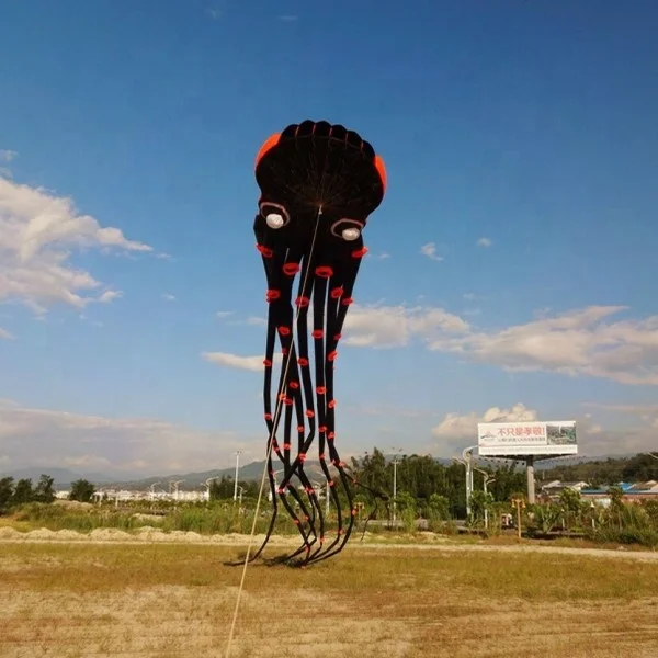 3D Soft Parafoil  Octopus Kites 15m no Frame big kite Perfect for Beach Park Outdoor Fun