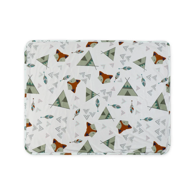 Печать мягкий теплый двойной слой новорожденного детское одеяло хлопок