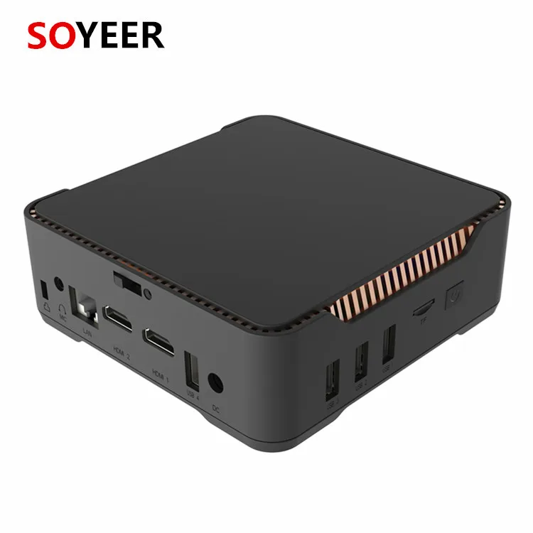 Высококачественная ТВ-приставка Soyeer, мини-ПК AK3V J3455, мини-ПК 6G 128G 8G 256G для Windows 10 с linux