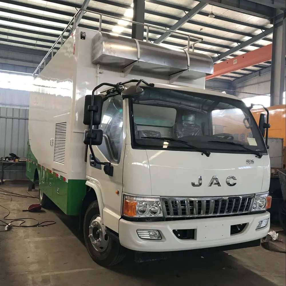 Factory customized JAC diesel engine mobile drink snack truck mobile shop food vans