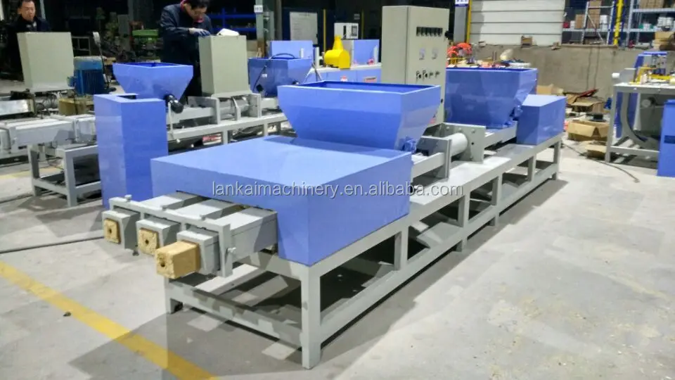 
four head wood pallet block extrude machine Wooden pallet foot pier machine 