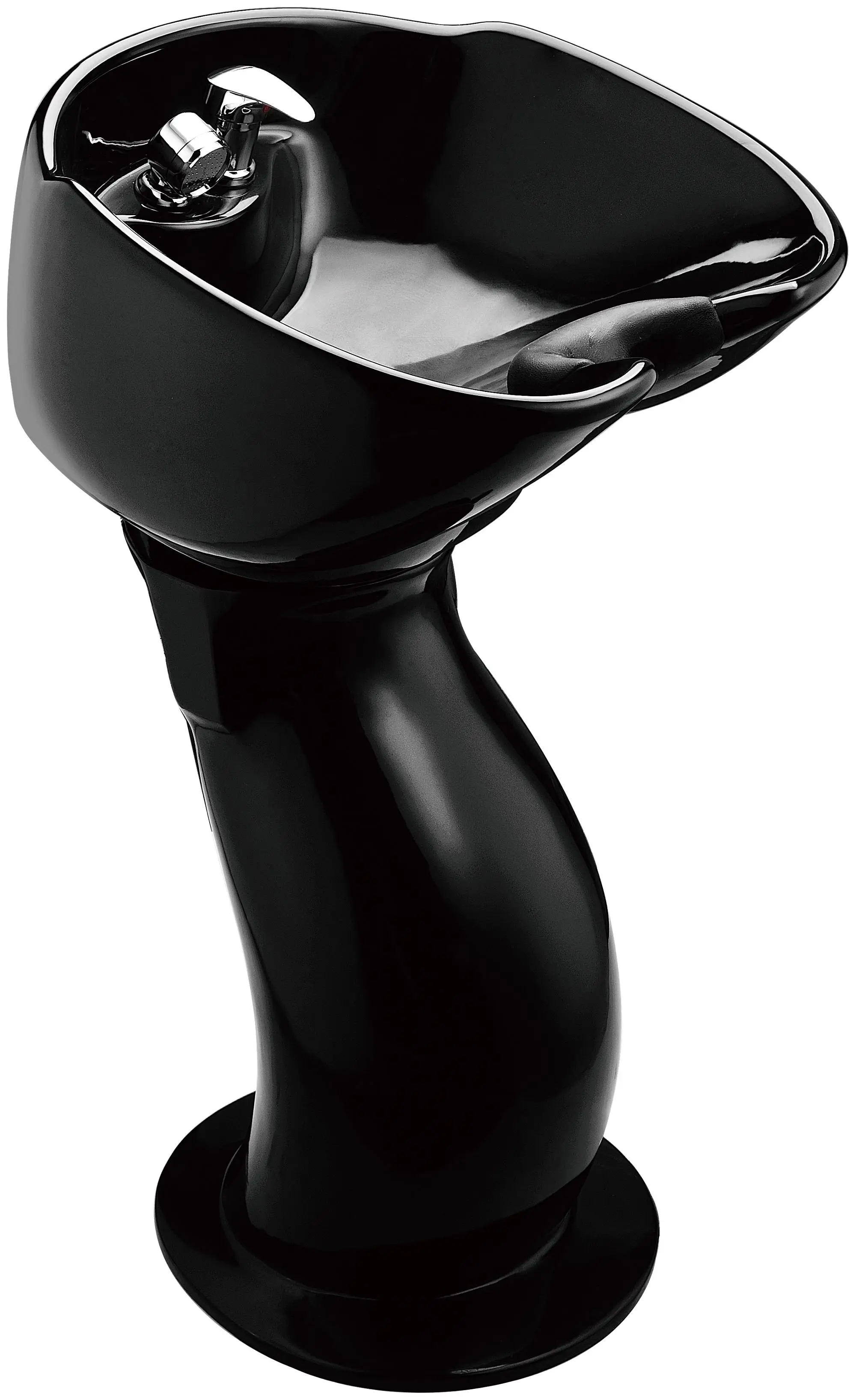 
Portable Ceramic Wash Basin With Shampoo Bowl Metal Pedestal Hair Washing Unit Standing Shampoo Bowl 