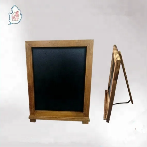 Tabletops Rustic Wooden Framed Standing Chalkboard Sign with Non-Porous Magnetic Chalk Board Surface