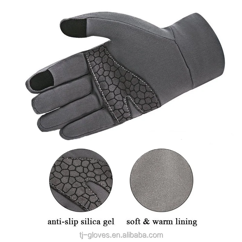 Grey Waterproof Smartphone Touch Screen gloves