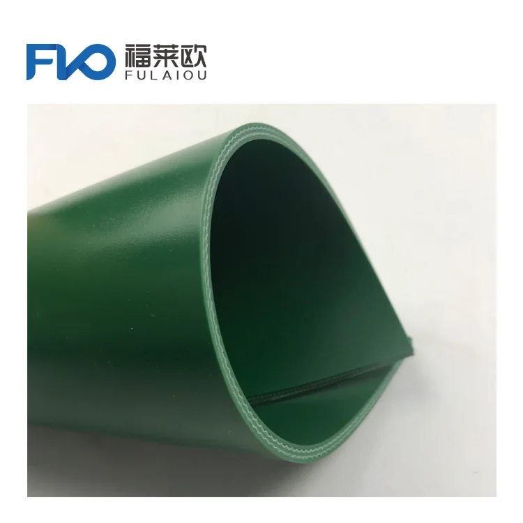 Double side matt green conveyor belting assembly line