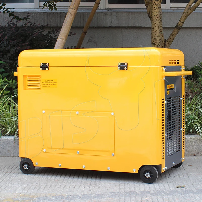 BISON(CHINA) BS7500DSEC 6KW 6KVA Copper Wire New Type Actual Output Power Strong Silent 220V King Max Diesel Generators