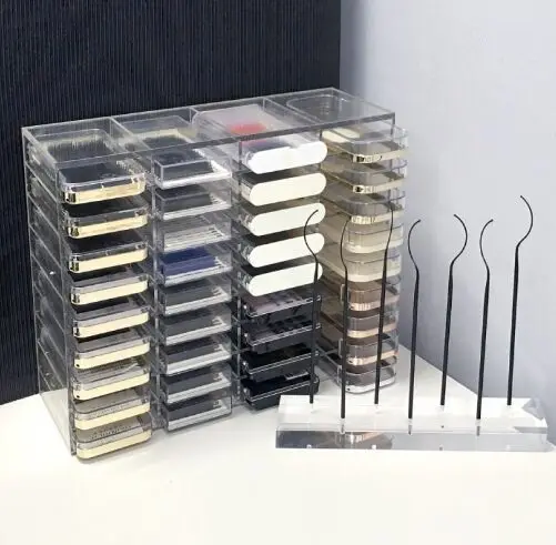 Высококачественная прозрачная акриловая коробка для наращивания ресниц из перспекса