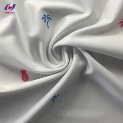 84% Nylon 16% Elastane Coconut Tree Simple Print Swimsuit Fabric