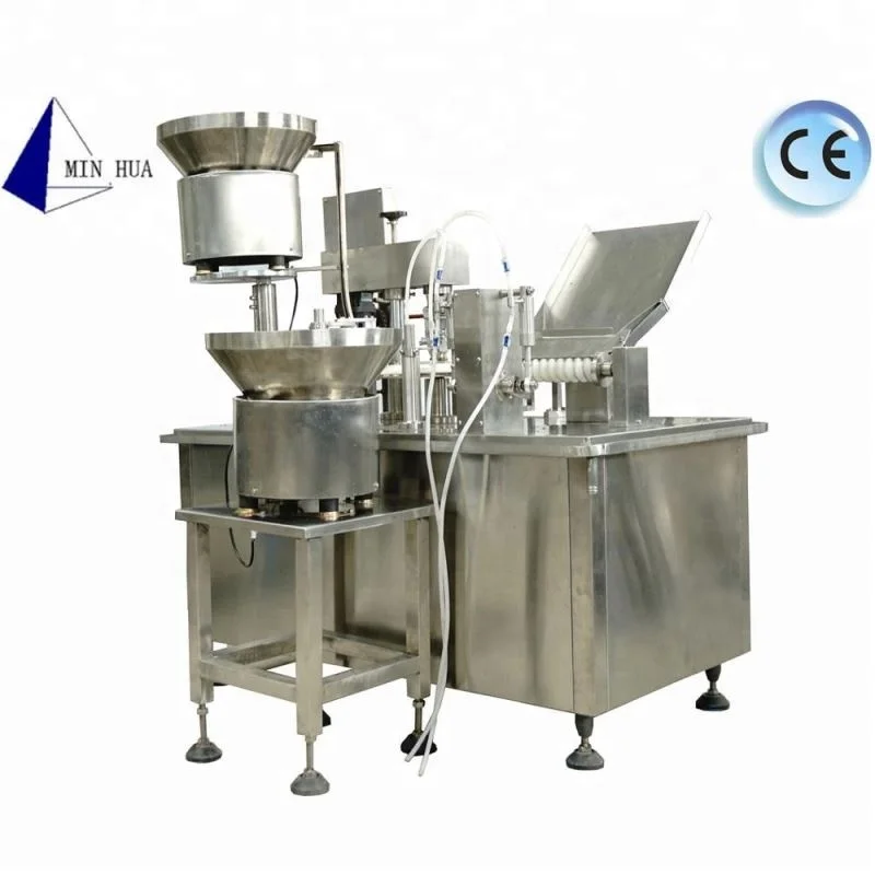 vial liquid filling and  sealing machine with two nozzle for 1-2ml