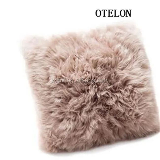 made in china Wholesale sheepskin throw pillows sheep wool fur pillow cushion