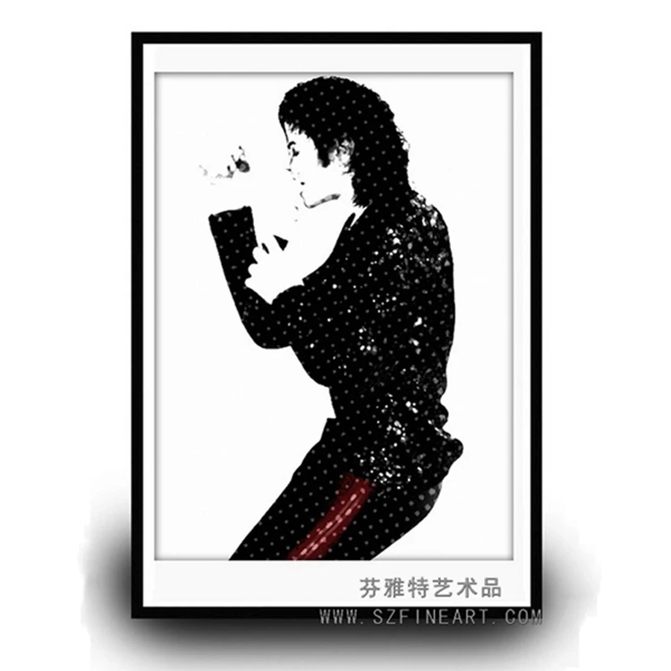 Картина маслом Майкла Джексона ручной работы