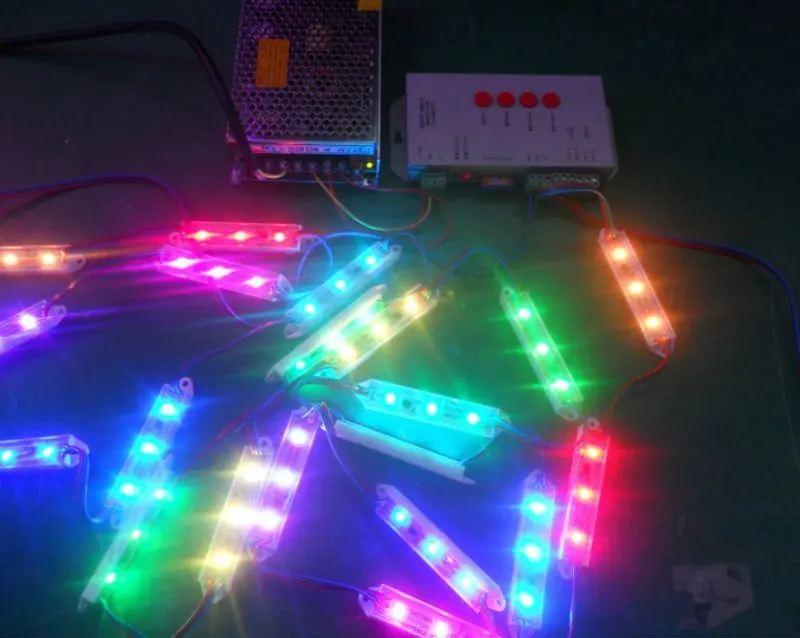 40pcs TM1804 pixel module(3pcs 5050 SMD RGB LED)+1pcs 12V/60W power supply+ SD card pixe module controller(pre-set,easy to use)2