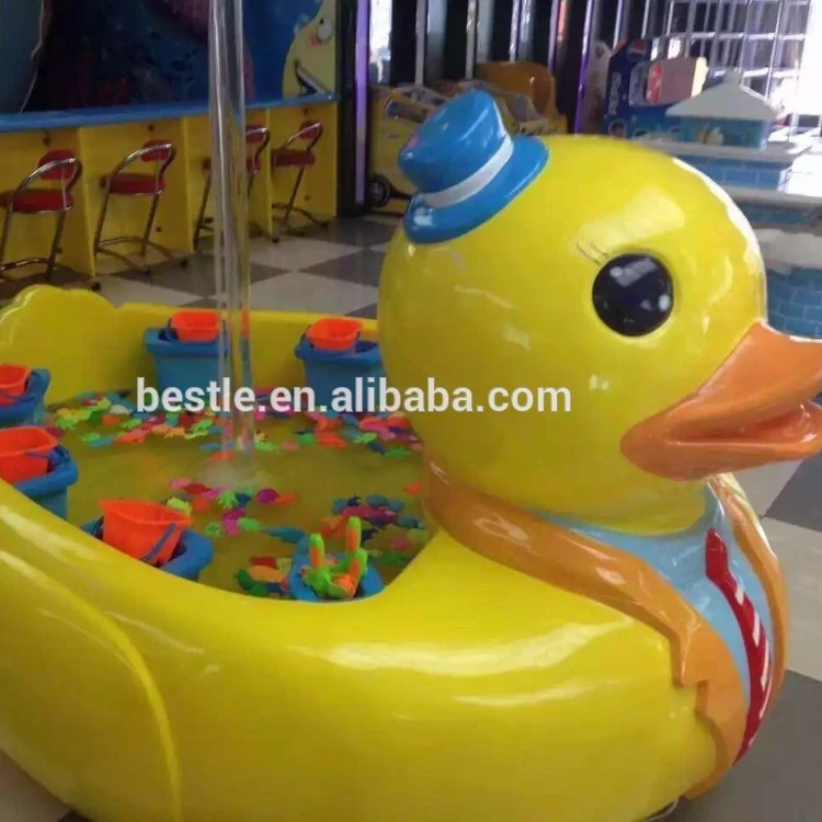 China Factory Fiberglass duck fishing pond games with fish rods
