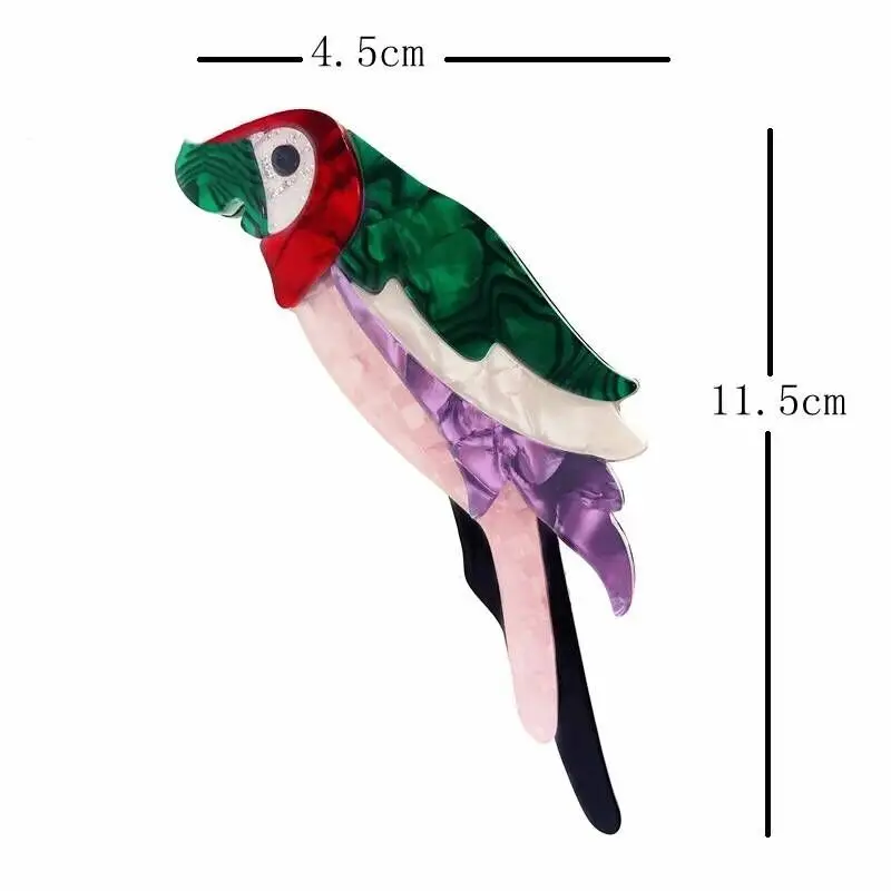 peichi handmade acrylic animal jewelry  bird brooch pins fancy resin brooch for women