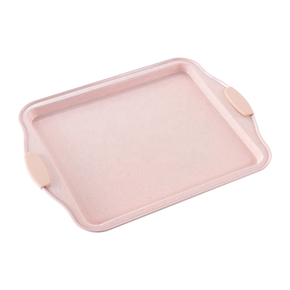 
K-532-CMC pink stone coating set bakeware carbon steel with non-stick 