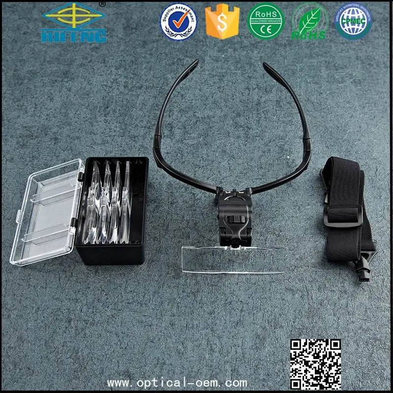 High Quality 5 Lens Eyeglasses Head Magnifier Magnifying Glass Loupe Jewellery Watch Repair Tool + 2 LED Hot