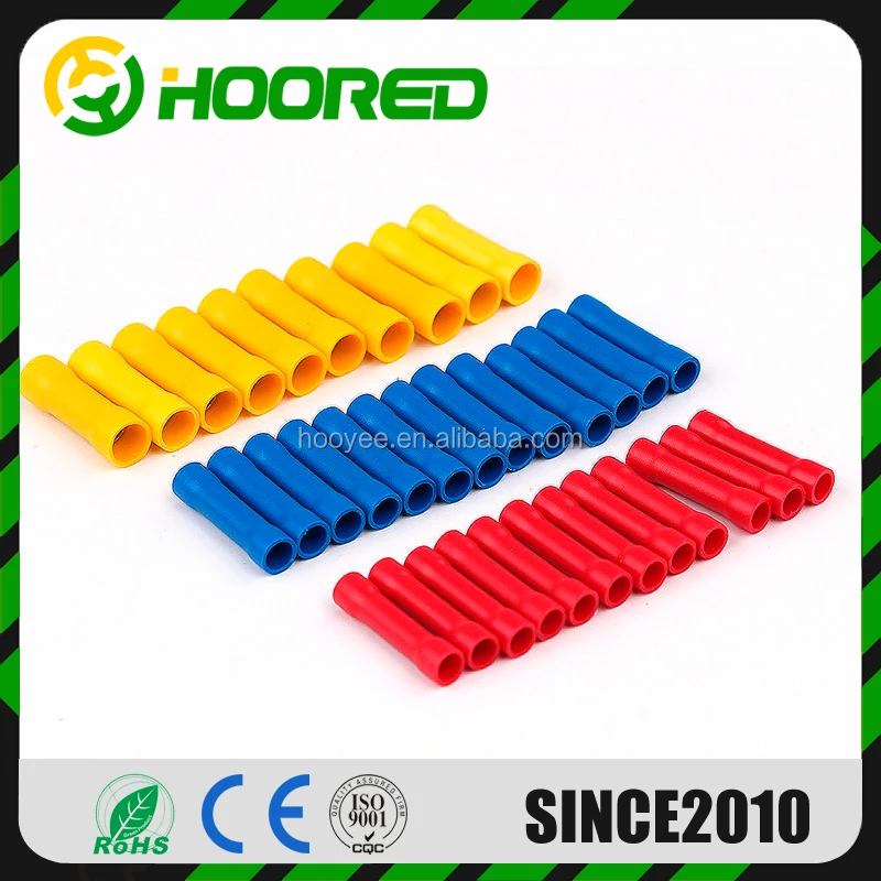 22 - 18 16 - 14 12 - 10 AWG Splice Butt Insulated Wire Connector Crimp Terminal