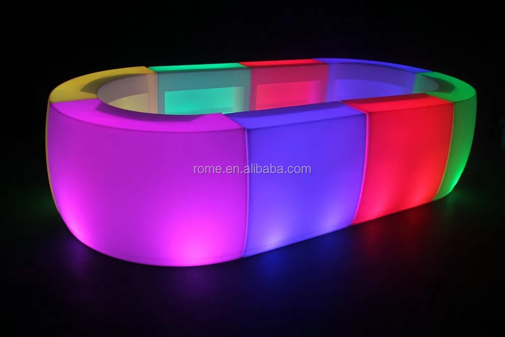 Rechargeable LED Furniture Beach Event Club Outdoor Bar Counter