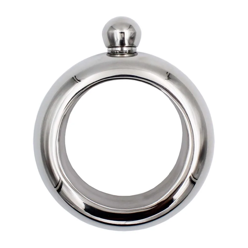 Amazon New Idea 3.5oz Bangle Bracelet Hip Flask Stainless Steel Alcohol Pocket Flagon Whiskey Drinkware Hip Flask