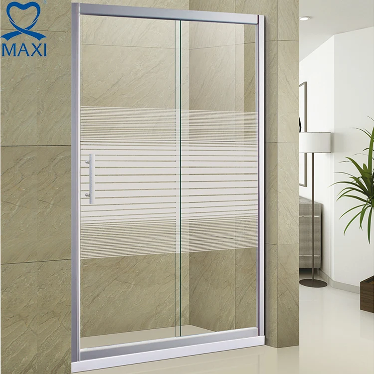 
Online shopping polish frame tempered clear 2 panel sliding glass shower door 