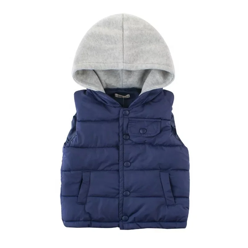 
Children Clothing Best Price Vest With Fleece Hood 
