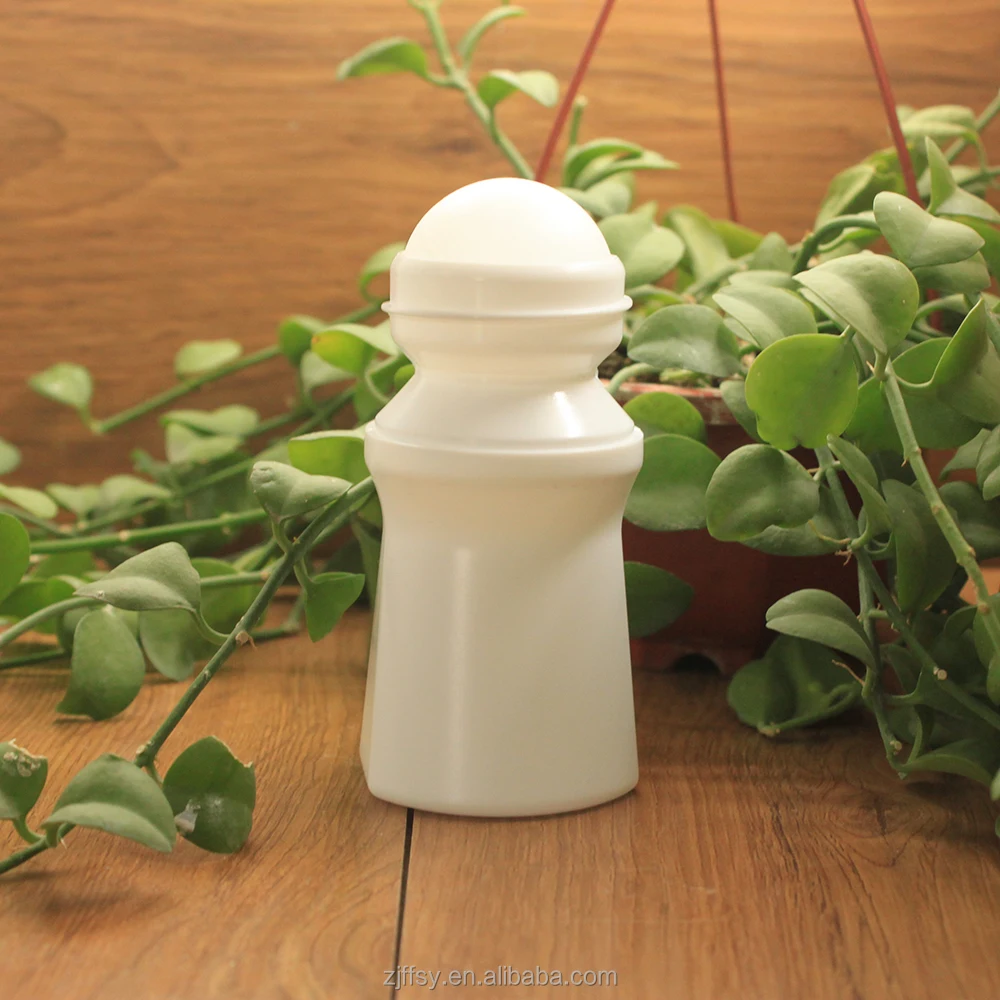 Essential Oil Sponge Roll on Applicator Bottle Frosted Roller Ball Deodorant Perfume Plastic Shaped 35ml Screen Printing White