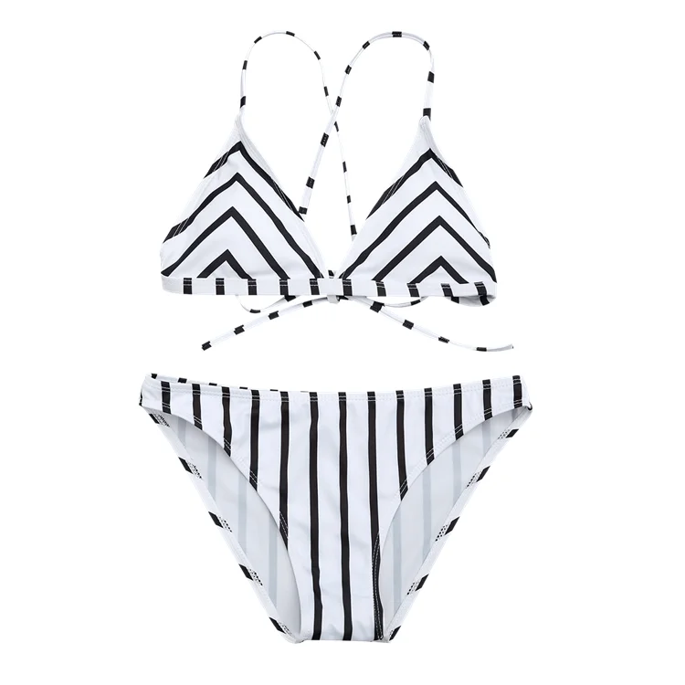 Cikini  2020 Latest design two piece swimsuit print stripe  beach bikini