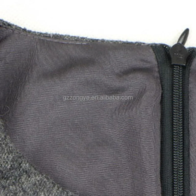 Fashion elbow woolen dress, women A line frock of Guangzhou clothing supplier