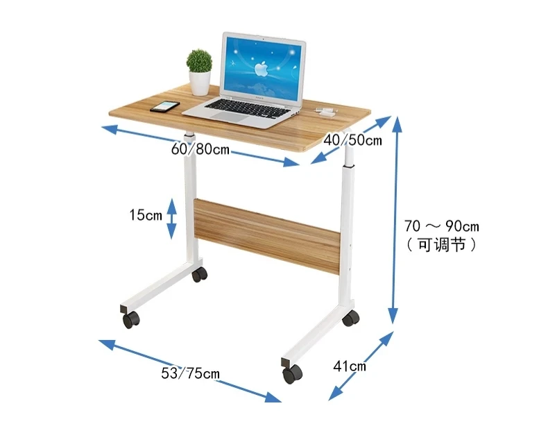 MDF Adjustable Folding Study Desk/Bedside Table