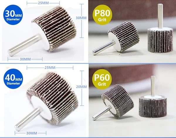 mounted Point Abrasive flap wheel with shaft of grinding wheel