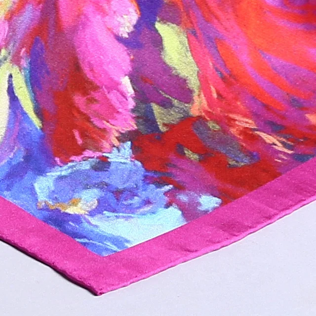 Custom Printing Magnetic Silk Scarf For Dropshipping