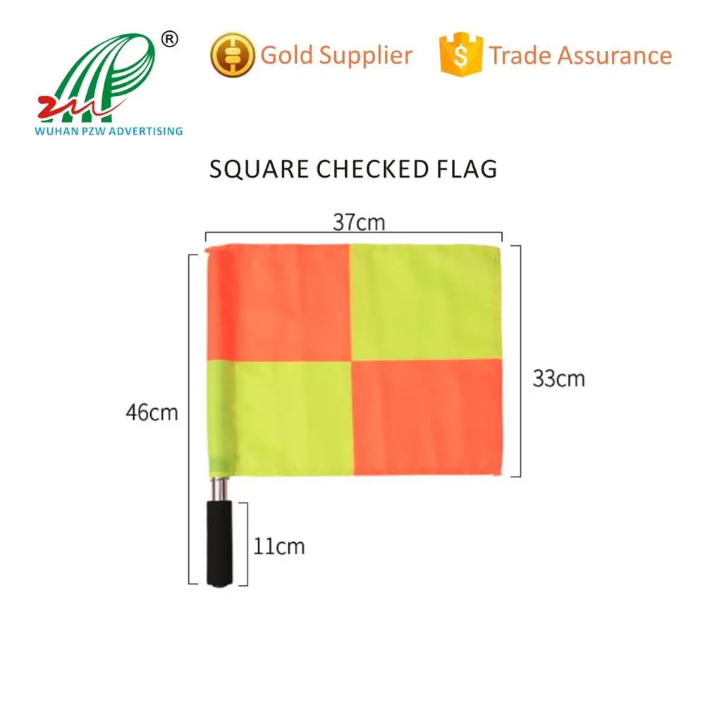 Football Soccer Gaelic Hockey Linesman Flags Hand Signal Referee Flag Kits Competition Flag
