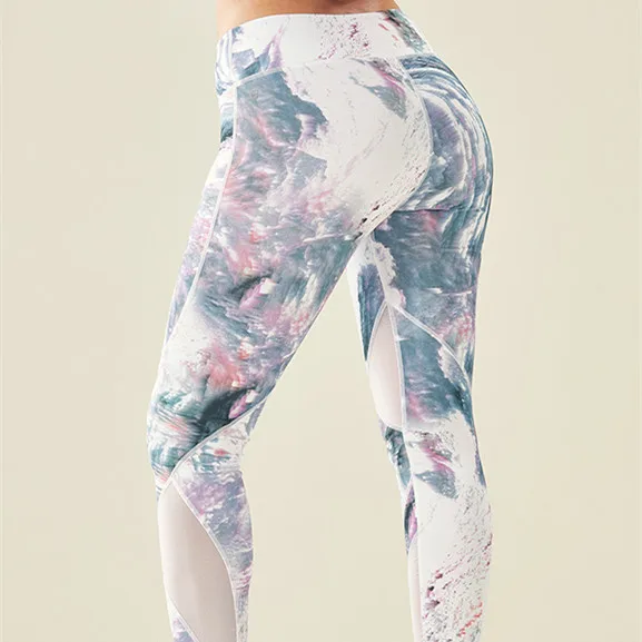 High quality gym wear 87 nylon and 13 spandex leggins womens workout printed leggings activewear hot sale yoga pants