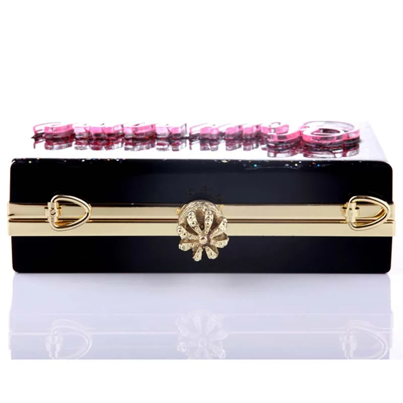 Handmade high quality customized Light in the Dark acrylic evening clutches