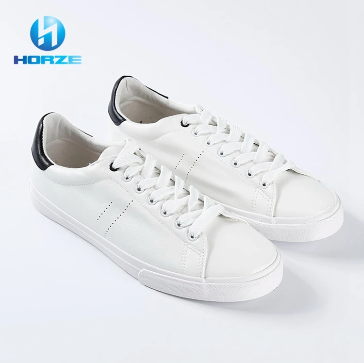 2021 Men Casual Shoes Fashion Blank White PU School Shoes